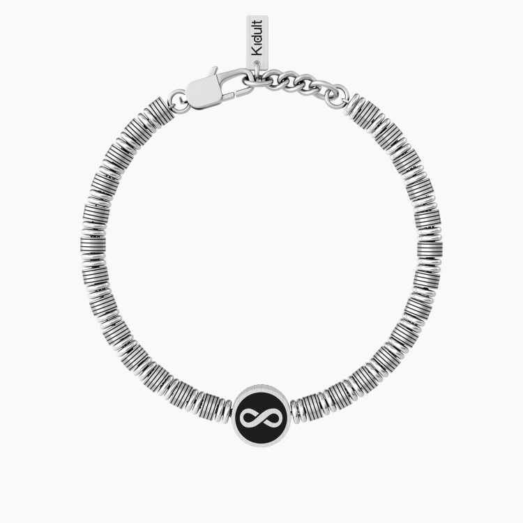 KIDULT Bracciale uomo in acciaio satinato INFINITO | FAMIGLIA
