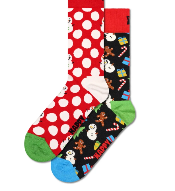 HAPPY SOCKS 2-Pack Big Dot Snowman Gift Set - Happy Socks