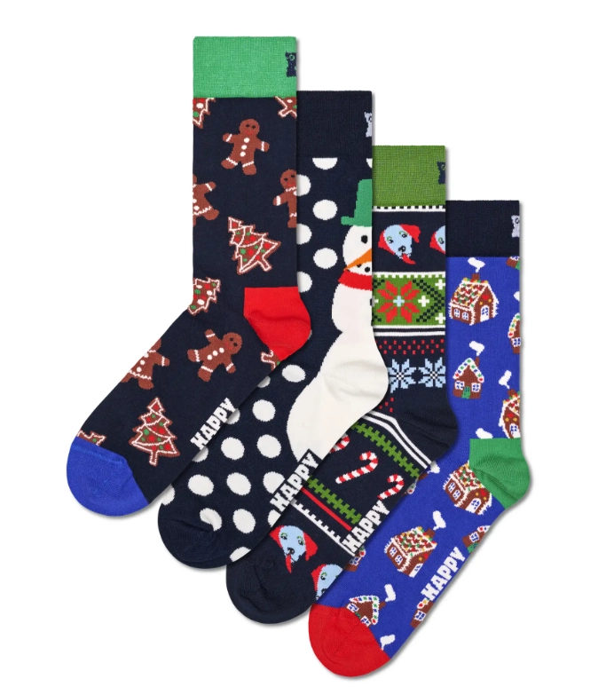 HAPPY SOCKS 4-Pack Gingerbread Socks Gift Set - Happy Socks