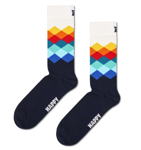 HAPPY SOCKS Faded Diamond Sock