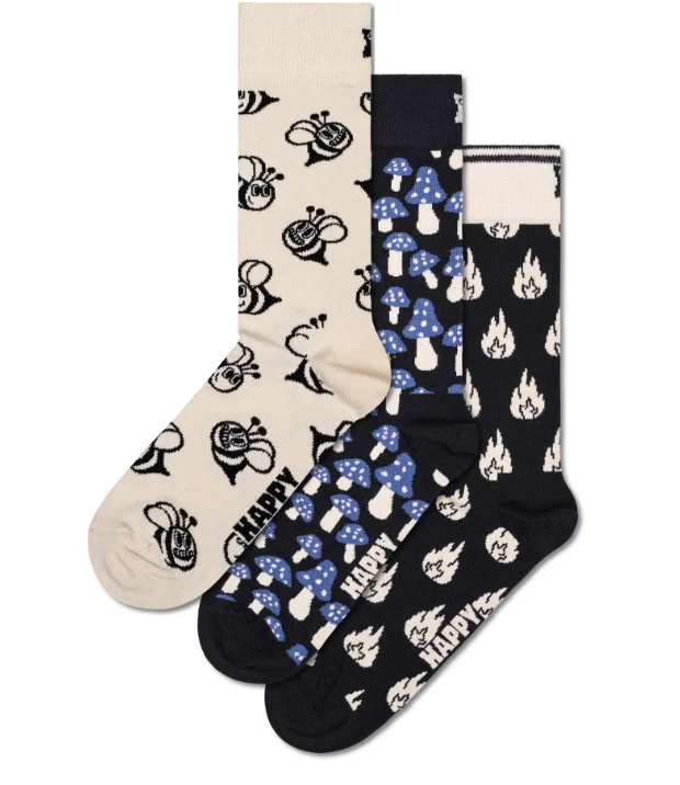 HAPPY SOCKS 3-Pack Monochrome Magic Socks Gift Set - Happy Socks