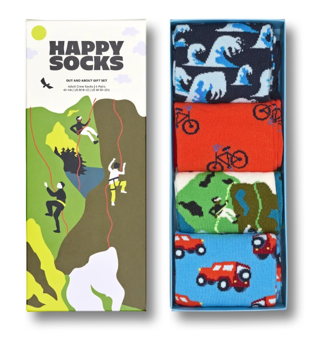 HAPPY SOCKS 4-Pack Out And About Socks Gift Set