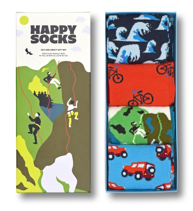 HAPPY SOCKS 4-Pack Out And About Socks Gift Set - Happy Socks