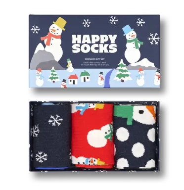 3-Pack Snowman Socks Gift Set