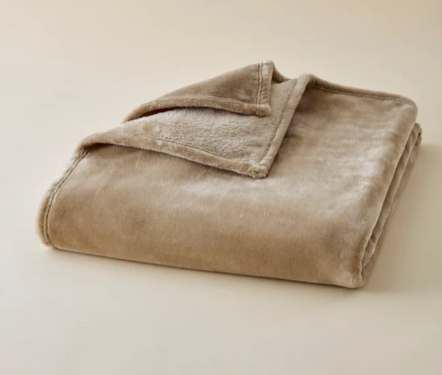 PLAIDS COCOONING Plaid Classique Taupe - Plaids Cocooning