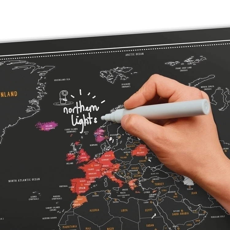 LUCKIES Scratch Map Chalk Edition - Mappa