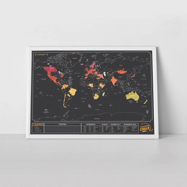 LUCKIES Scratch Map Chalk Edition - Mappa - LUCKIES