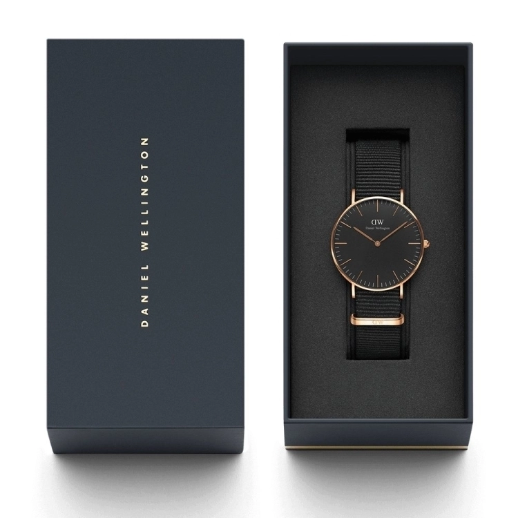 DANIEL WELLINGTON OROLOGIO CLASSIC BLACK 36MM CORNWALL - Daniel Wellington