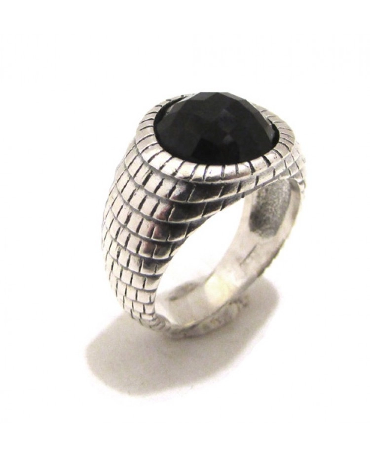 AN616 - anello SPADARELLA con pietra circolare