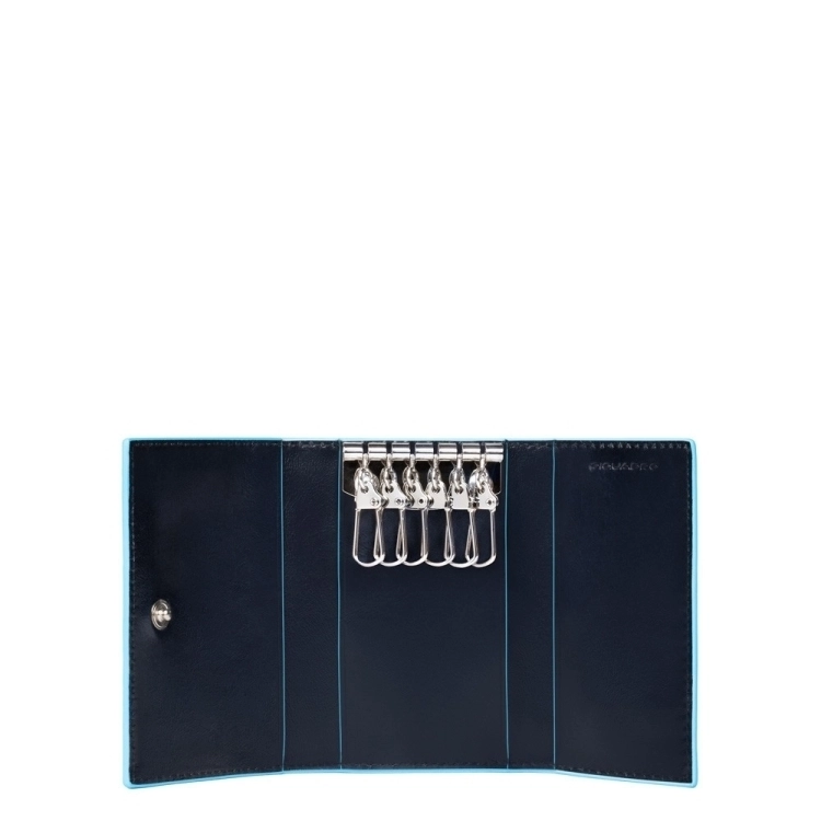 PIQUADRO Porta chiavi con sei ganci Blue Square PC1396B2