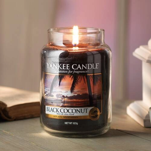 yankee candle CANDELA IN GIARA GRANDE BLACK COCONUT