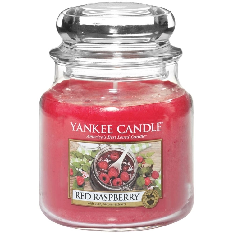 YANKEE CANDLE CANDELA IN GIARA MEDIA RED RASPBERRY - Yankee Candle