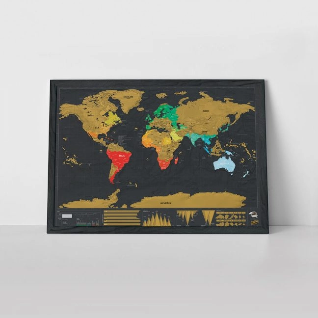LUCKIES Scratch Map® Deluxe con cornice
