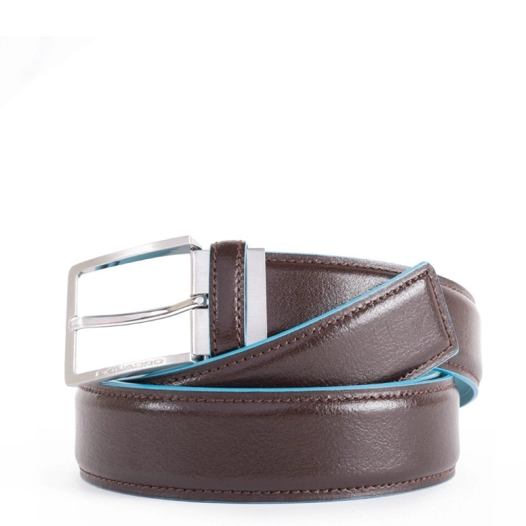 PIQUADRO Cintura uomo con fibbia ad ardiglione Blue Square