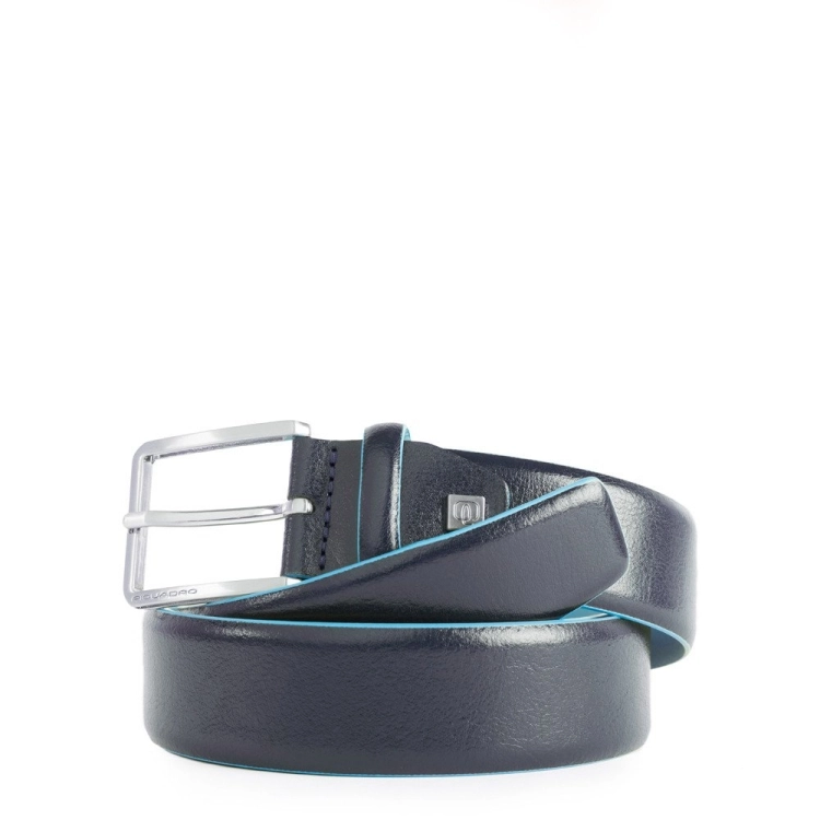 PIQUADRO Cintura uomo con fibbia ad ardiglione Blue Square