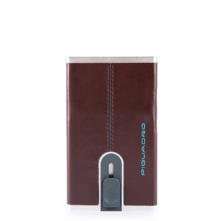 PIQUADRO Compact wallet per banconote e carte di credito Blue Square PP4891B2R - Piquadro