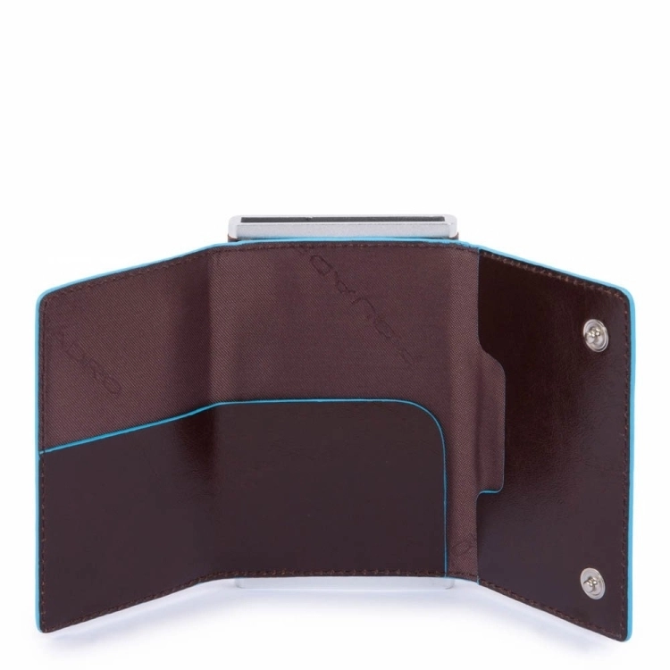 PIQUADRO Compact wallet per banconote e carte di credito Blue Square PP4891B2R - Piquadro