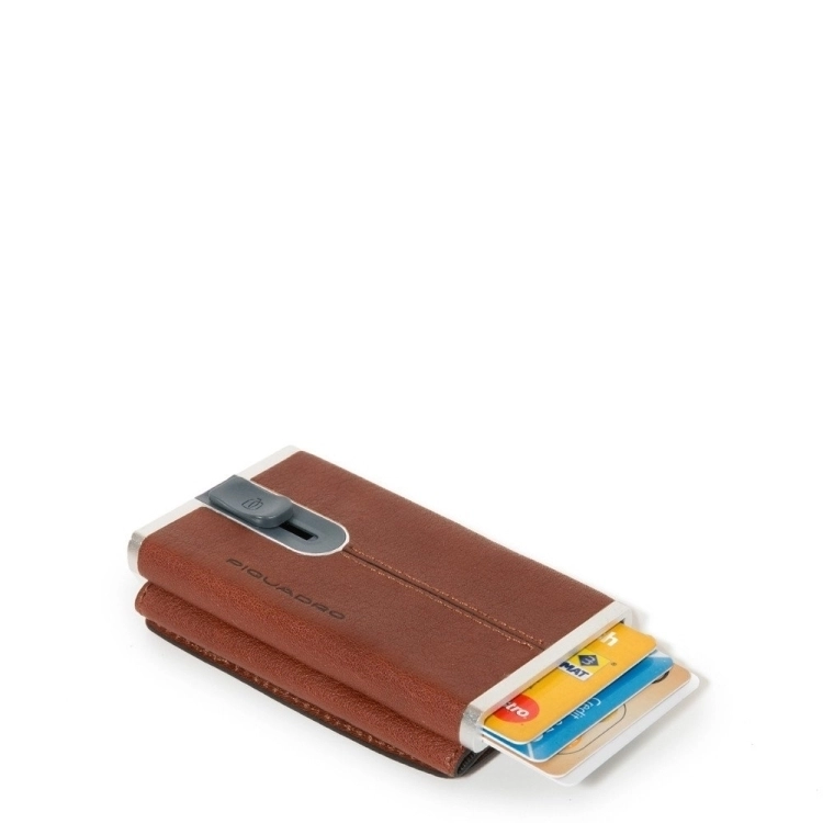 PIQUADRO Compact wallet per banconote e carte di credito Black Square PP4891B3R