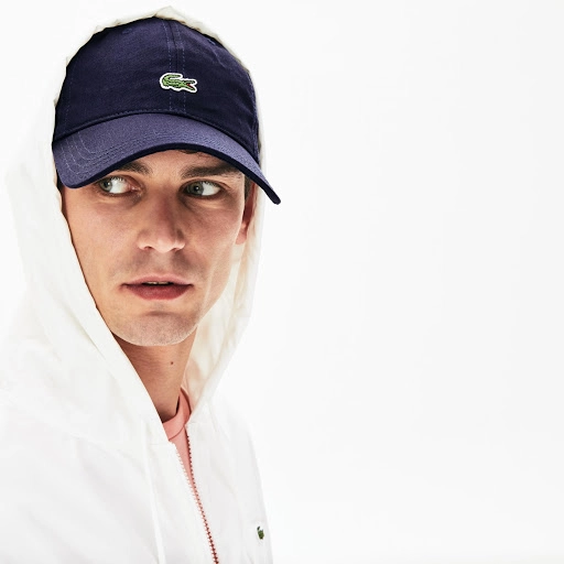 LACOSTE Cappello da uomo in cotone con fascia a contrasto