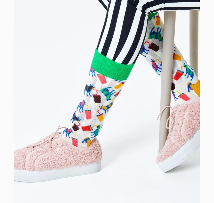happy socks Milkshake Cow Sock