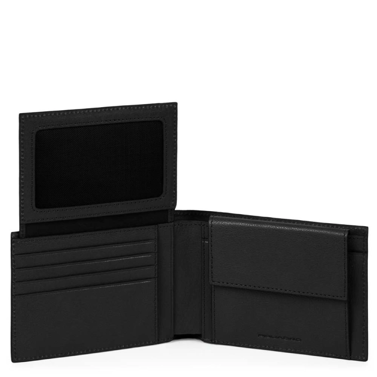 PIQUADRO Portafoglio uomo con porta documenti, portamonete Black Square PU1392B3R - Piquadro