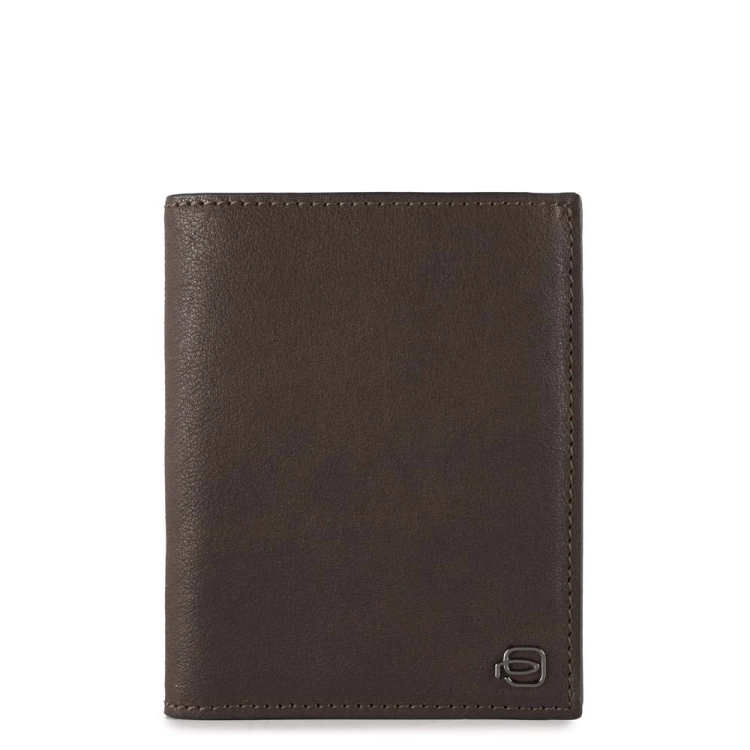 PIQUADRO PORTAFOGLIO UOMO VERTICALE CON PORTAMONETE, PORTA CARTE DI CREDITO  E RFID BLACK SQUARE PU1740B3R - PELLETTERIA PORTAFOGLI UOMO - Gilioli 1921  Multistore