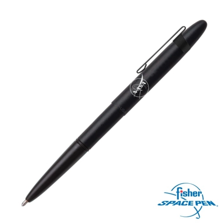 fisher space pen BULLET NERA OPACA CON CLIP NERA OPACA E LOGO NASA - Fisher