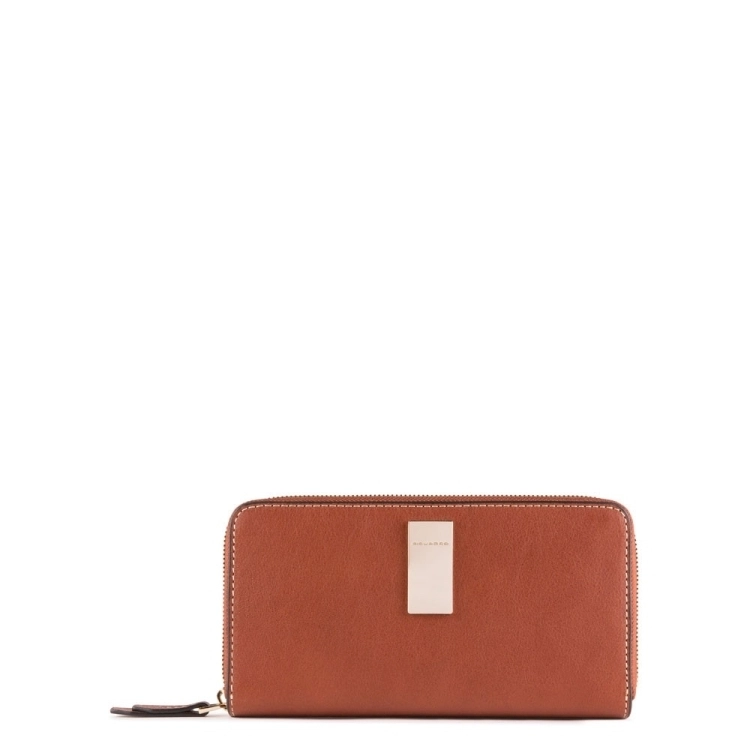 PIQUADRO Portafoglio donna a quattro soffietti con zip Dafne