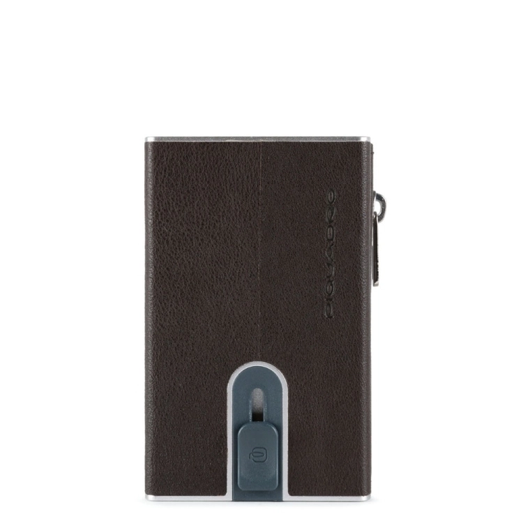 PIQUADRO Compact wallet per banconote, monete e carte di credito Black Square PP5585B3