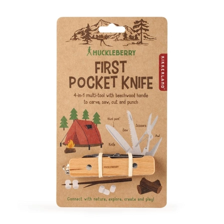 KIKKERLAND HUCKLEBERRY FIRST POCKET KNIFE - Kikkerland