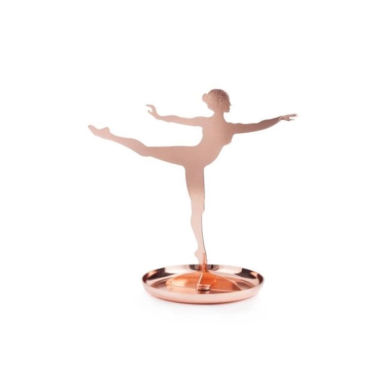 KIKKERLAND JEWELRY STAND + BALLERINA COPPER - Kikkerland