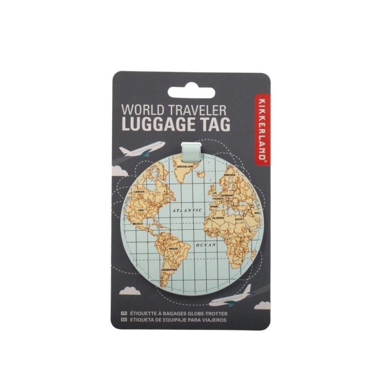 KIKKERLAND WORLD TRAVELER LUGGAGE TAG - Kikkerland