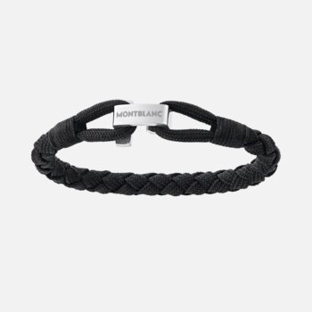 MONT BLANC Bracciale Wrap Me nero in nylon e acciaio - Montblanc