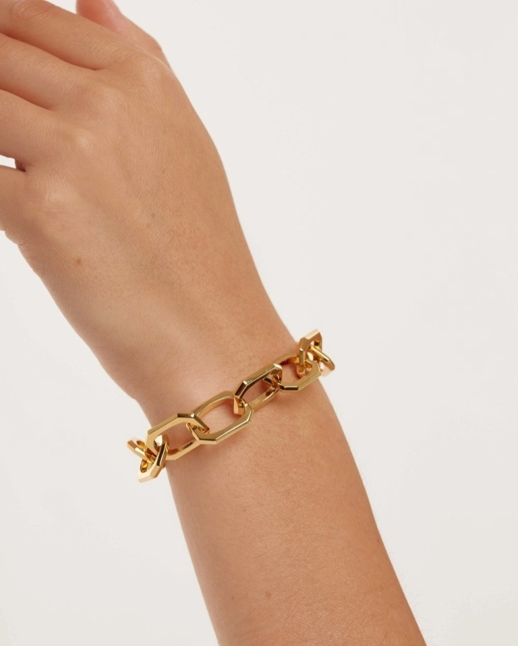 PDPAOLA BRACCIALE LARGE SIGNATURE CHAIN - P di PAOLA