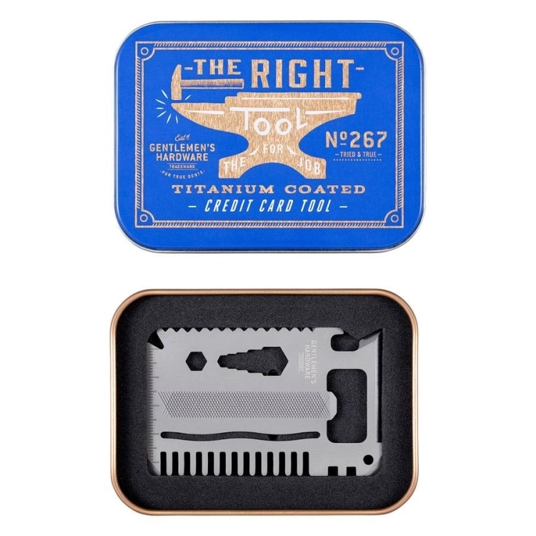 GENTLEMENS HARDWARE CREDIT CARD TOOL, TITANIUM