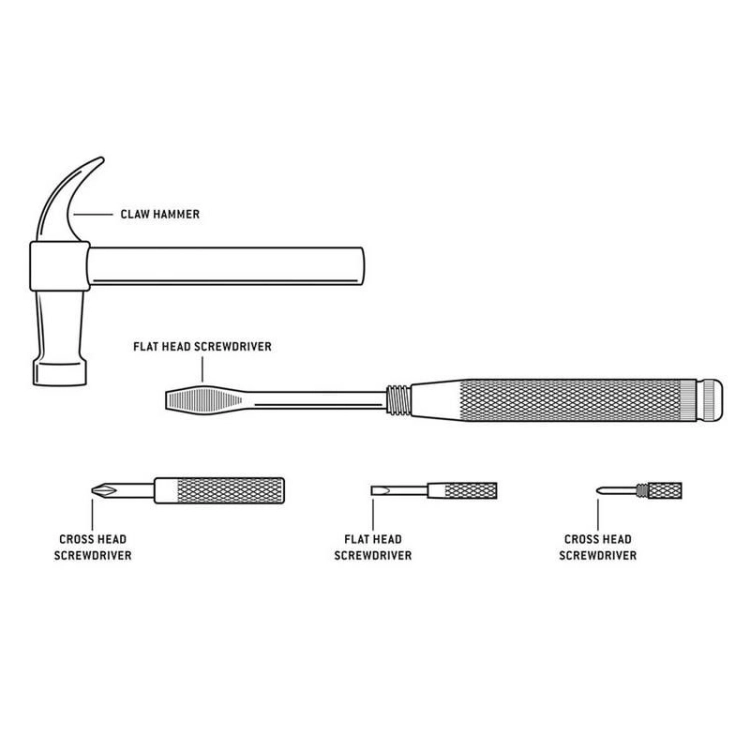 GENTLEMENS HARDWARE 6 IN 1 HAMMER - Gentlemens Hardware