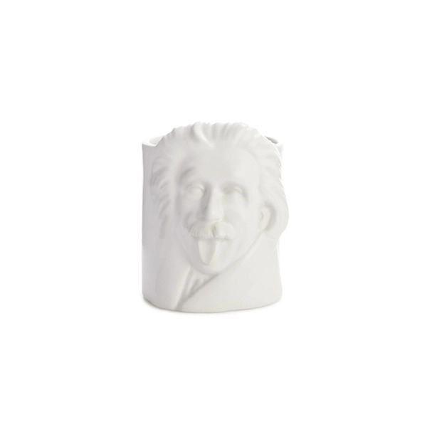 BALVI Porta matite Albert Einstein bianco ceramica - Balvi