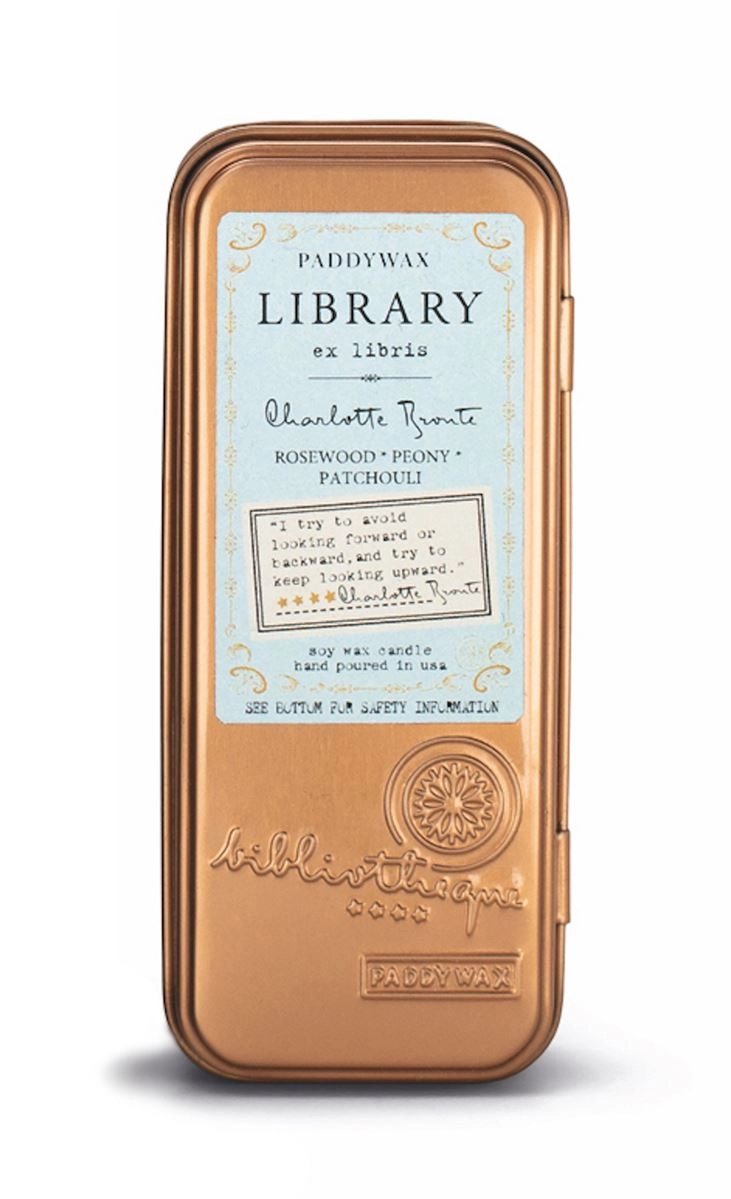 LIBRARY TWO WICK TRAVEL TIN - CHARLOTTE BRONTE