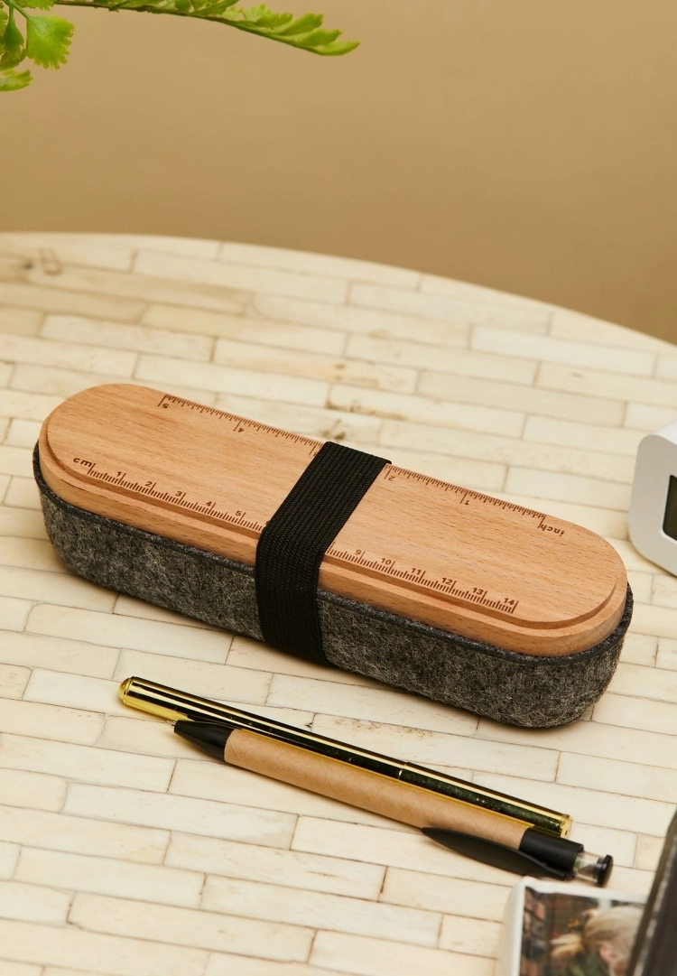 KIKKERLAND FELT PENCIL CASE AND PHONE HOLDER