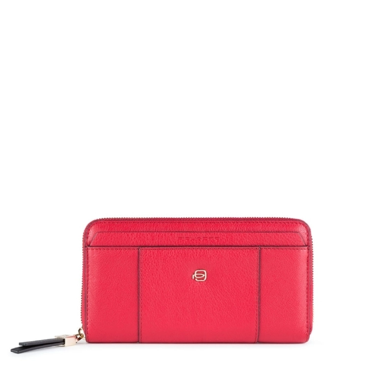 PIQUADRO Portafoglio donna a quattro soffietti con zip Circle