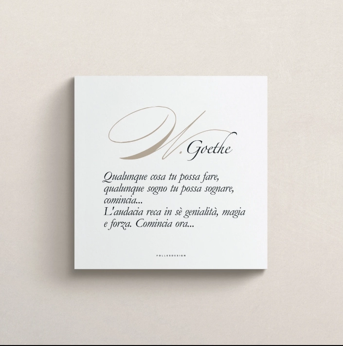 FOLLES DESIGN Stampa su Canvas W. Goethe 06 - FOLLES DESIGN 