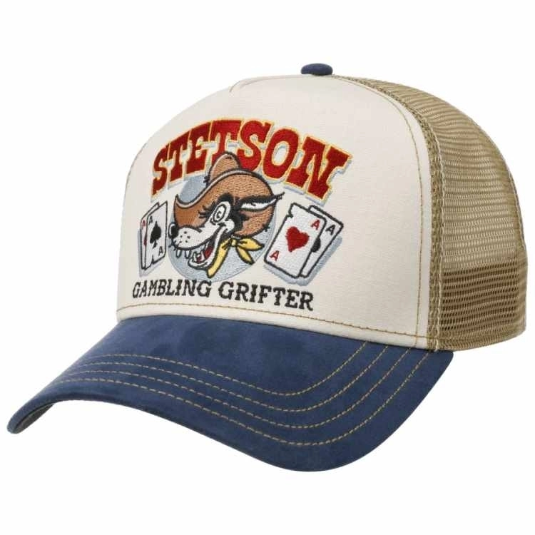 STETSON CAPPELLINO TRUCKER GAMBLING GRIFTER BEIGE - Stetson