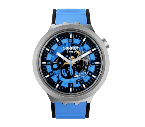 SWATCH BIG BOLD IRONY AZURE BLUE DAZE