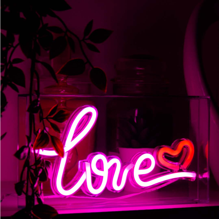 WD LIFESTYLE Insegna Neon con scritta decorativa Love